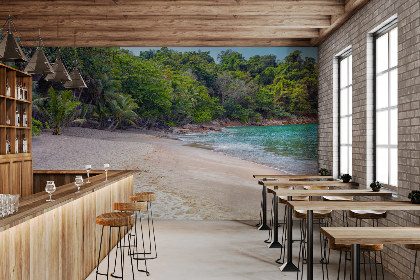 Tropical Beach Haven Wall Mural