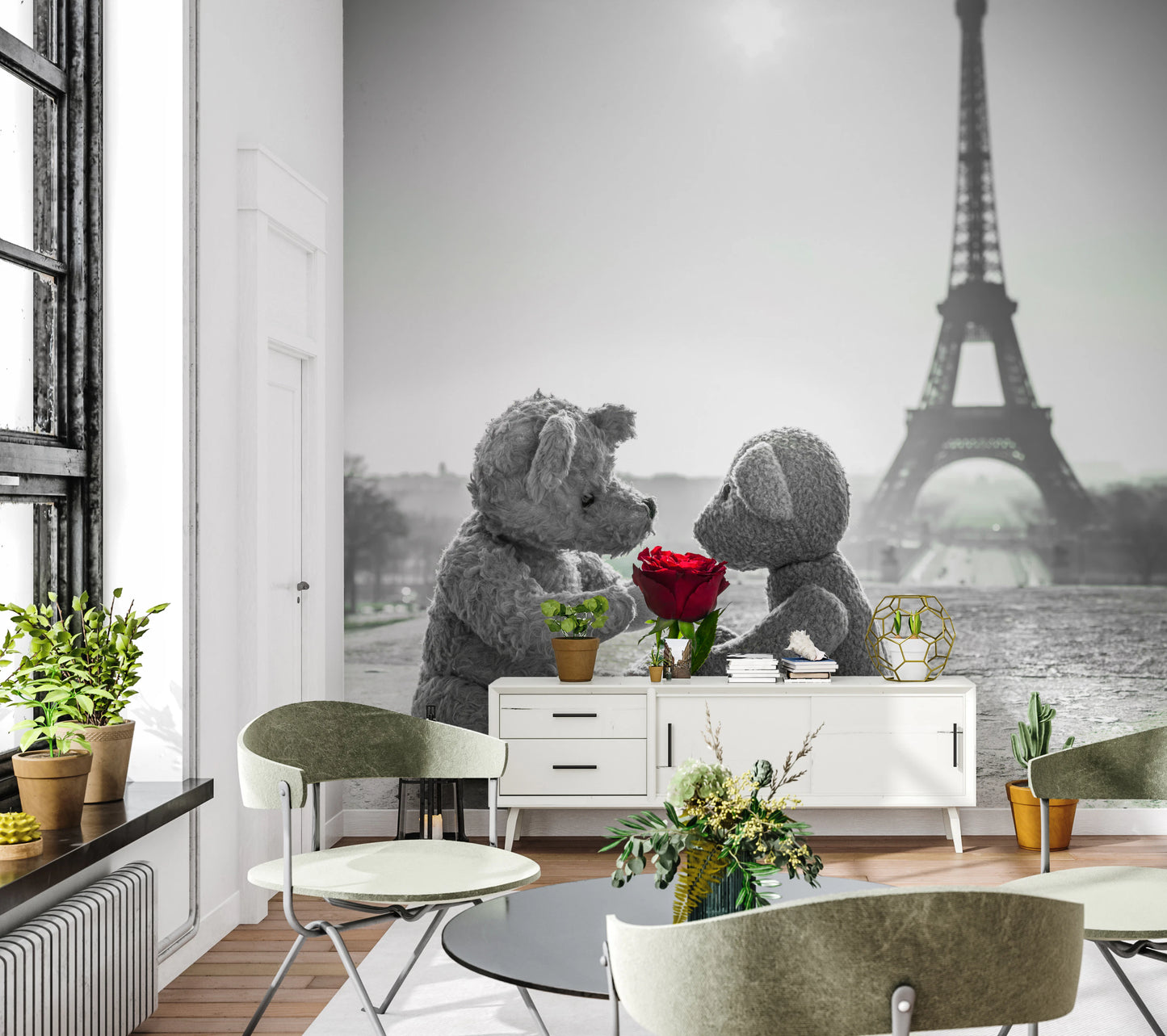 Teddy Bears in Love  Wall Mural