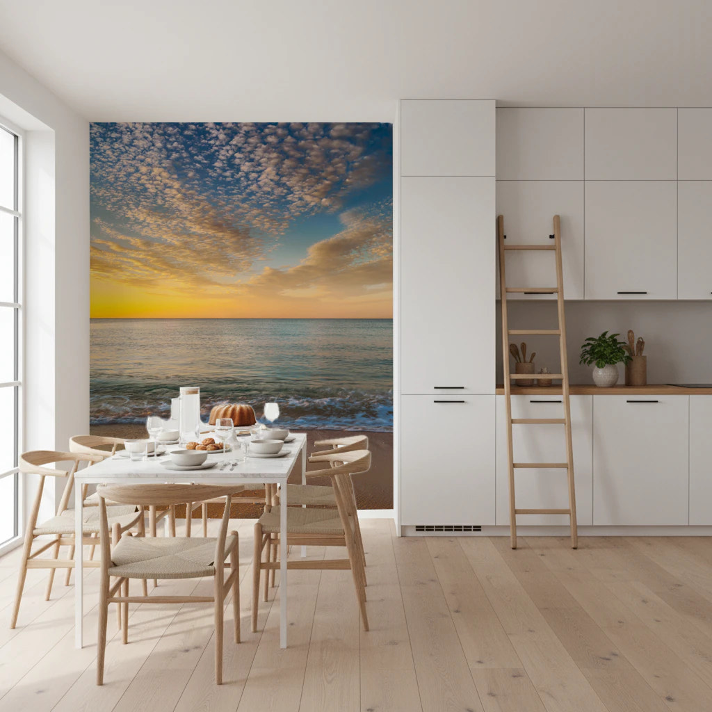 Golden Beach Sunrise Wall Mural