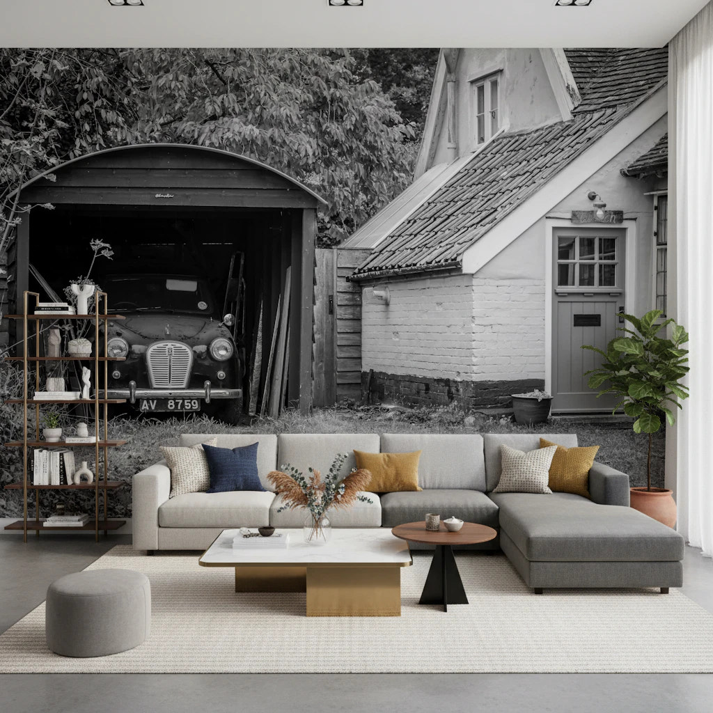 Retro Vehicle Hideaway Wall Mural