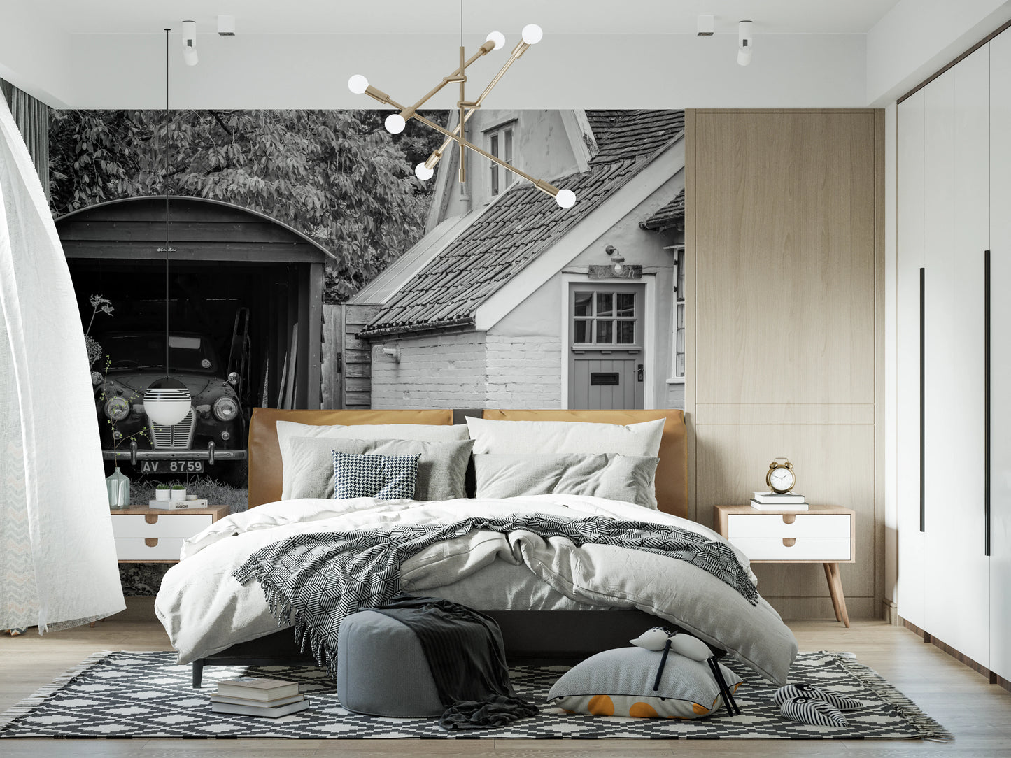 Retro Vehicle Hideaway Wall Mural