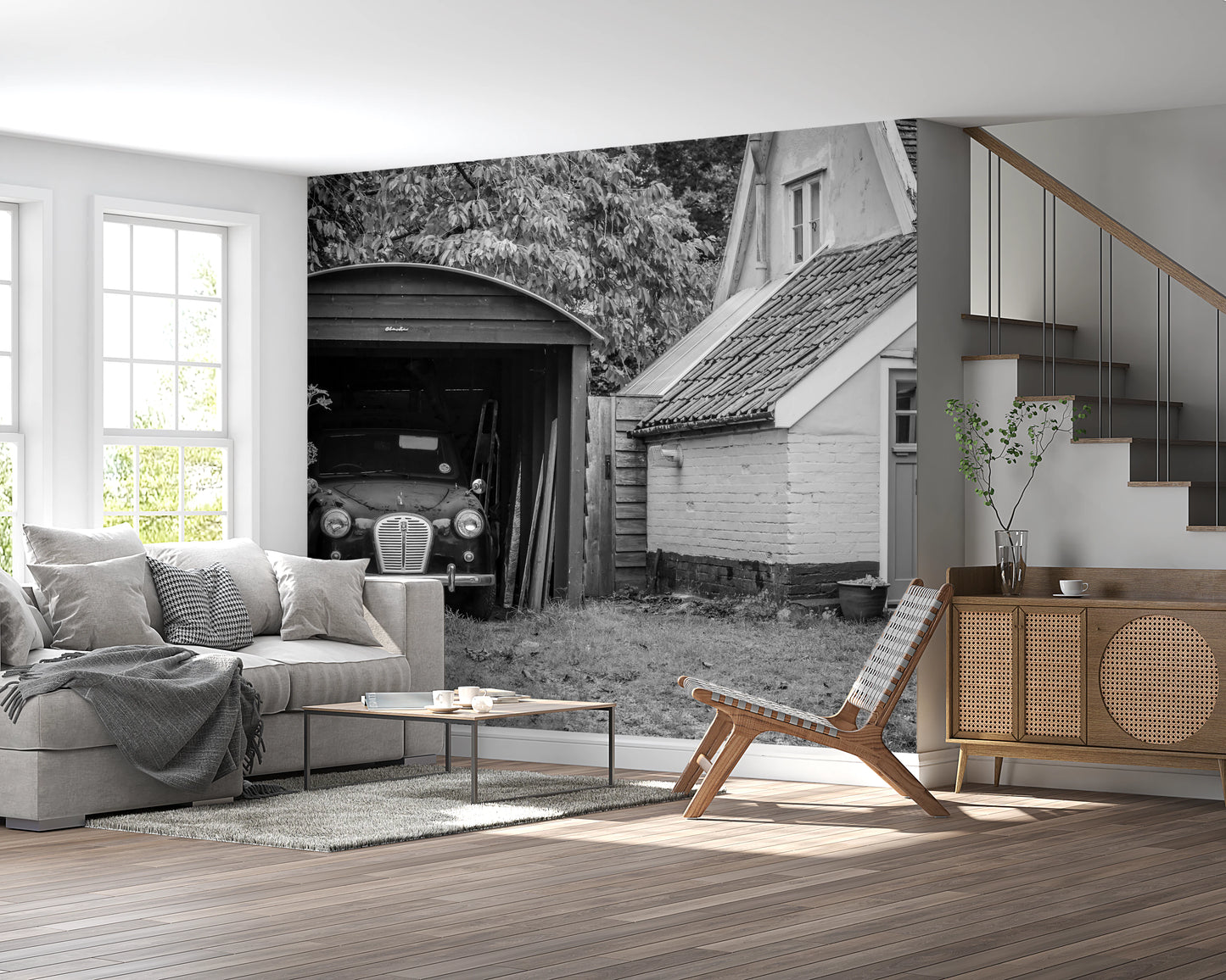 Retro Vehicle Hideaway Wall Mural