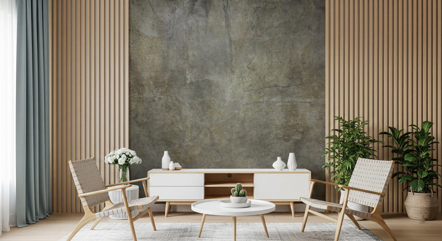 Golden Paper Collage Wall Mural