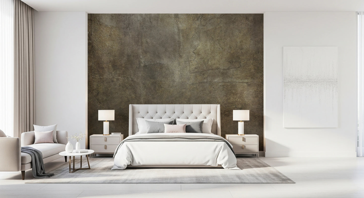 Bronze Paper Collage Wall Mural