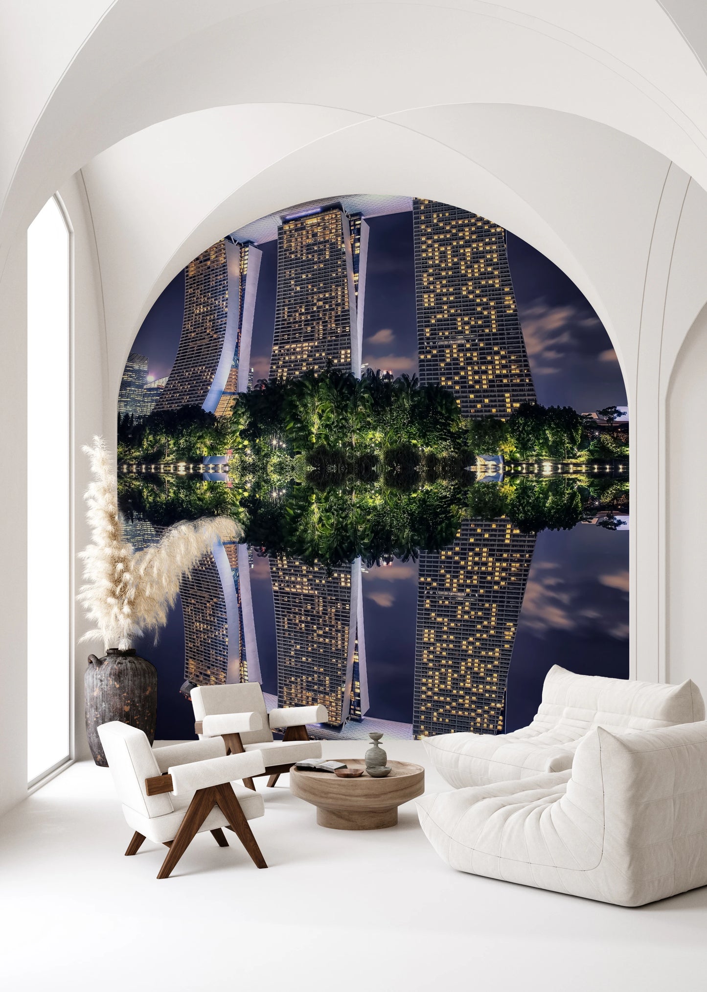 Singaore Reflection Wall Mural