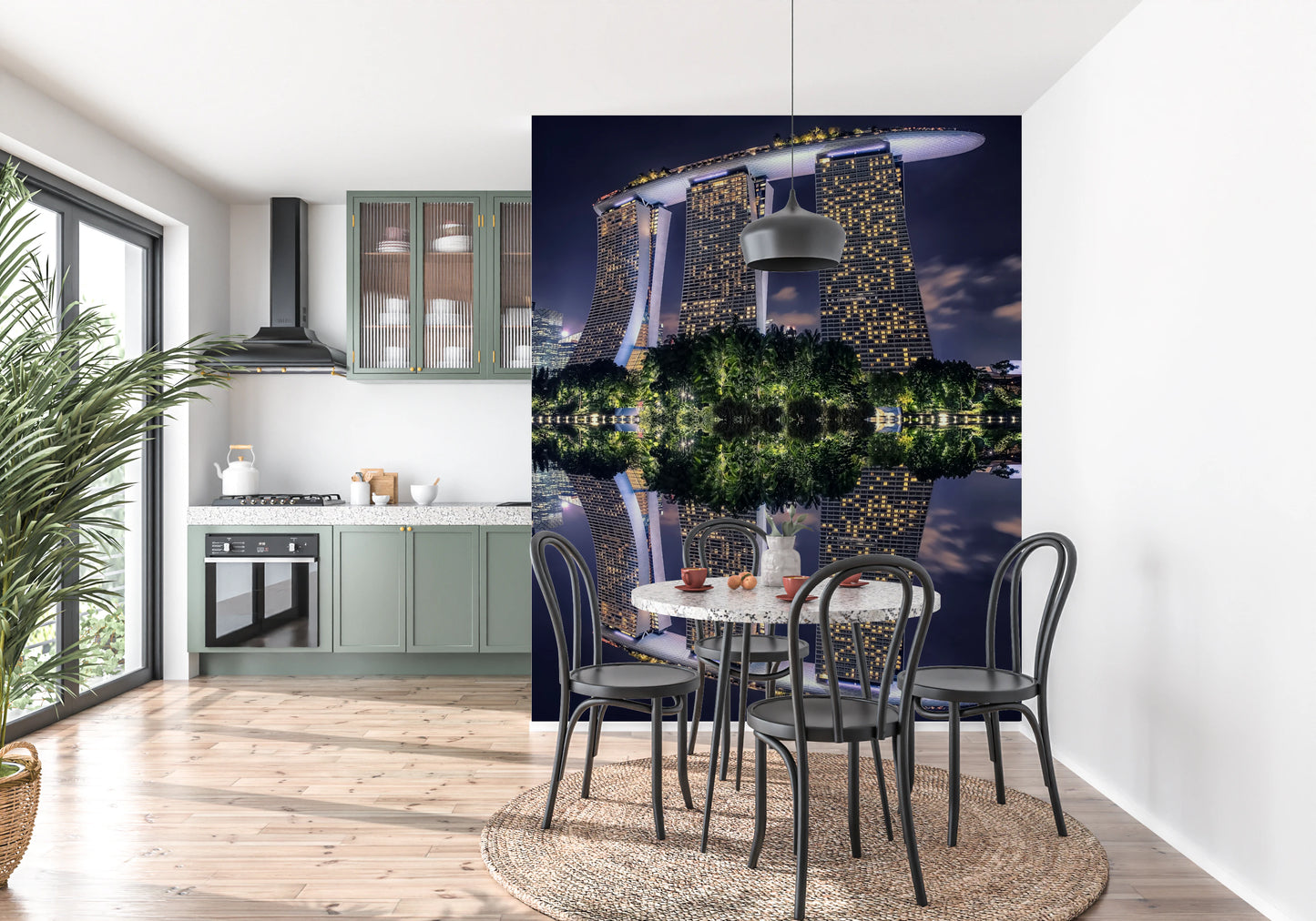 Singaore Reflection Wall Mural