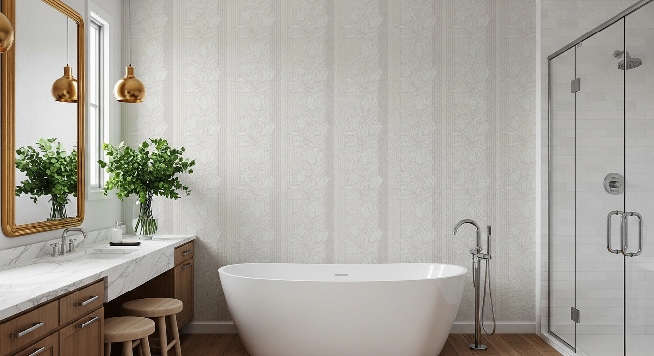 Line Art Bloom Wallpaper⁠