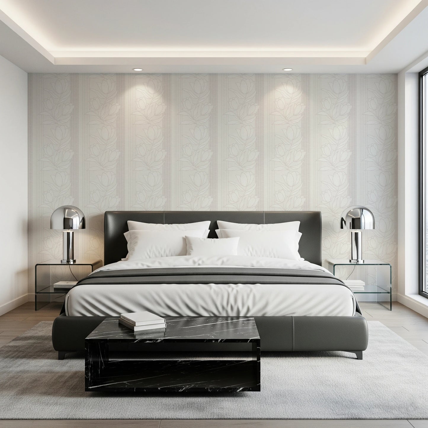 Line Art Bloom Wallpaper⁠