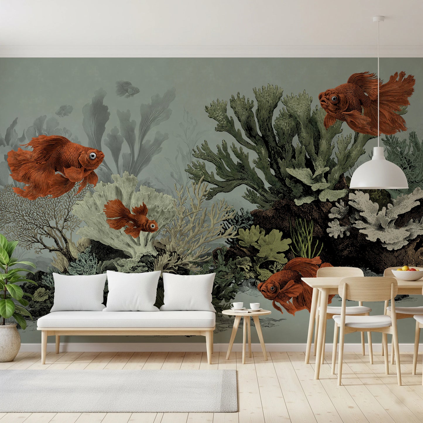 The Aquarium -  Seafoam Wall Mural
