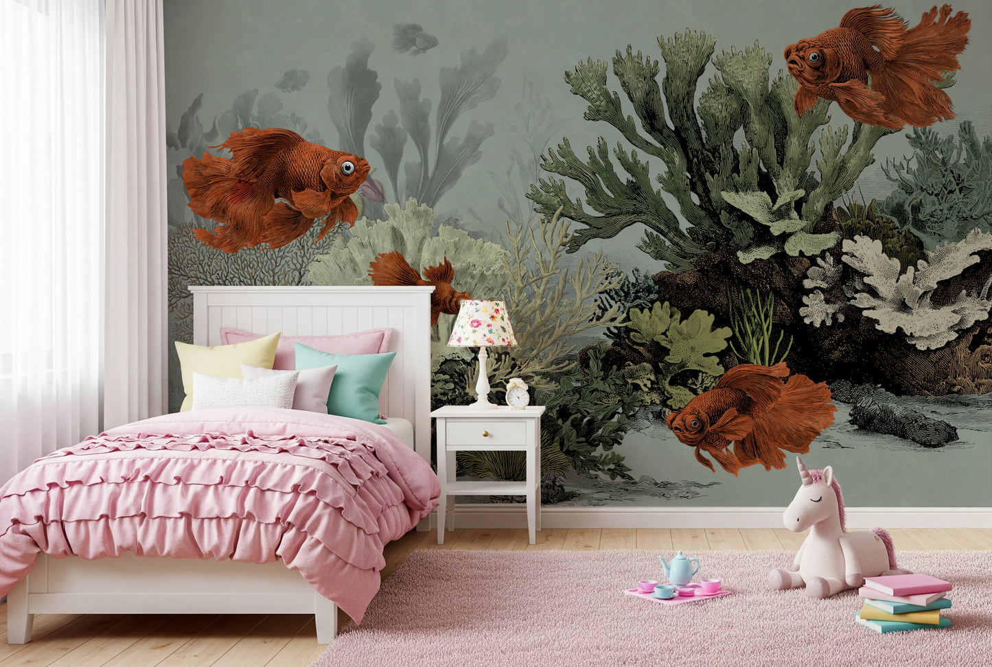 The Aquarium -  Seafoam Wall Mural