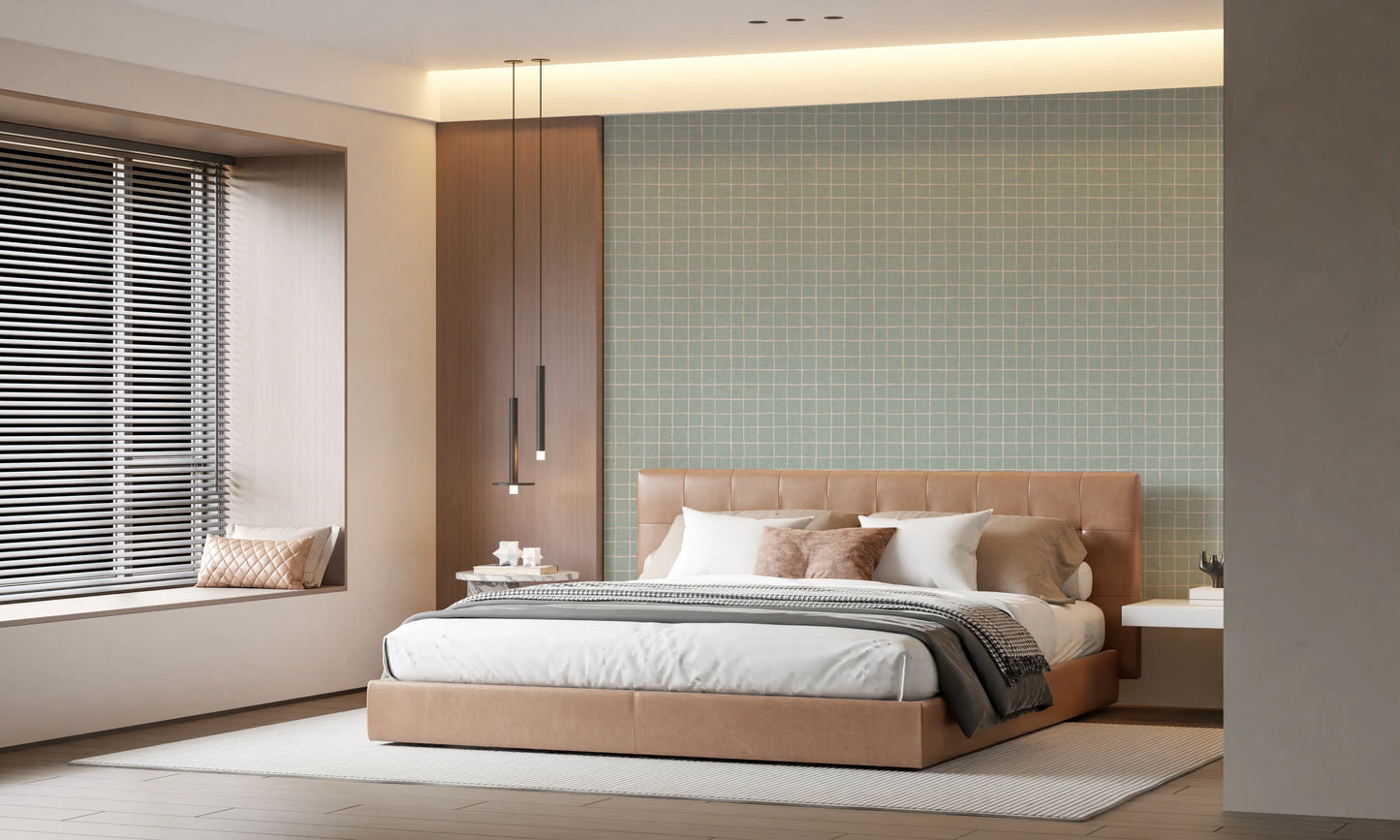 Sage Grid Wallpaper⁠