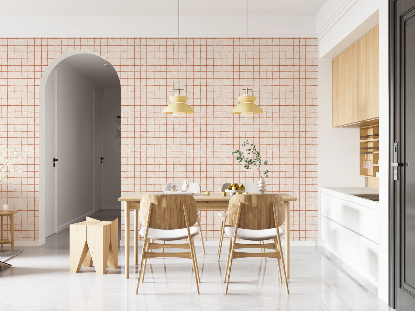 Rustic Grid Design  Wallpaper⁠