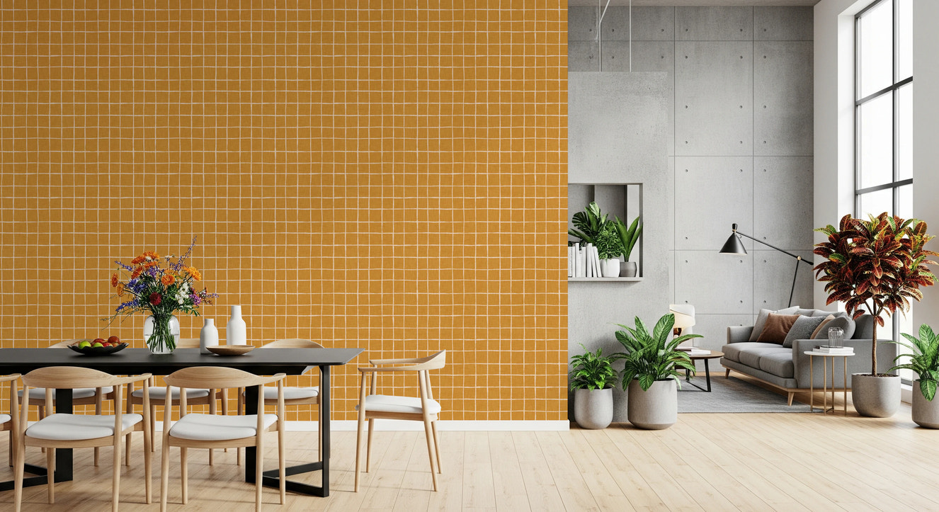 Orange Abstract Grid Wallpaper⁠