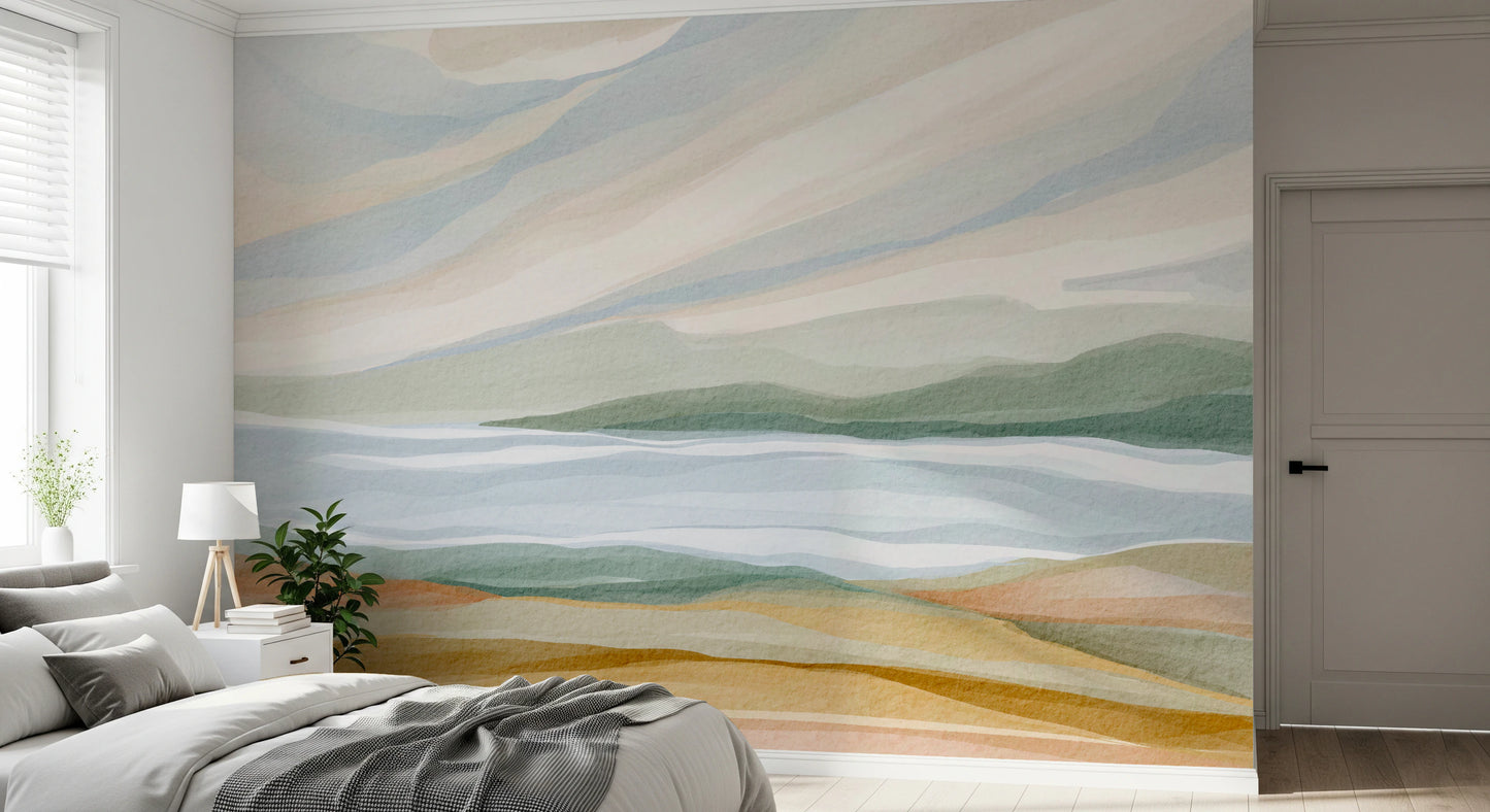 Watercolor Vista Wall Mural