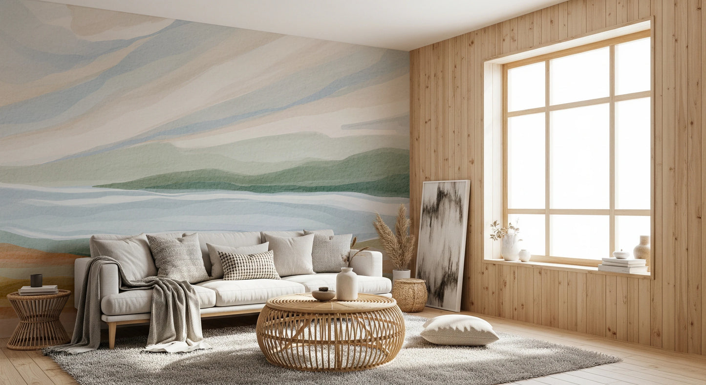 Watercolor Vista Wall Mural