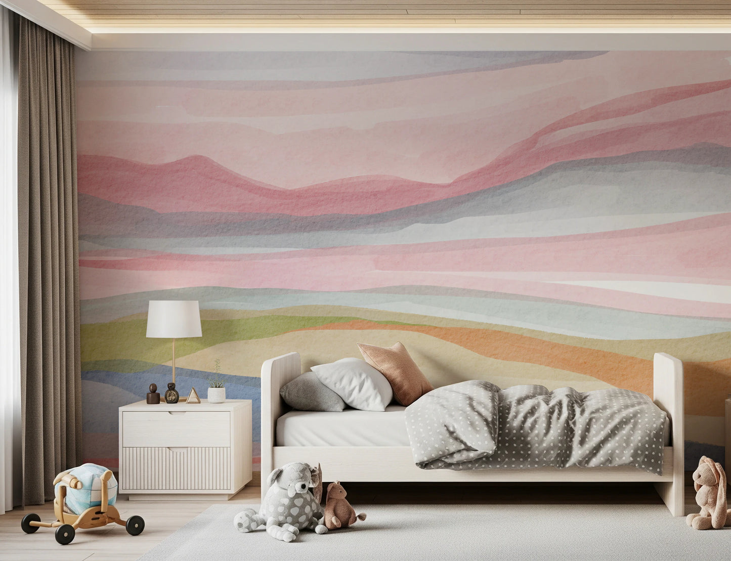 Serene Watercolor Wall Mural