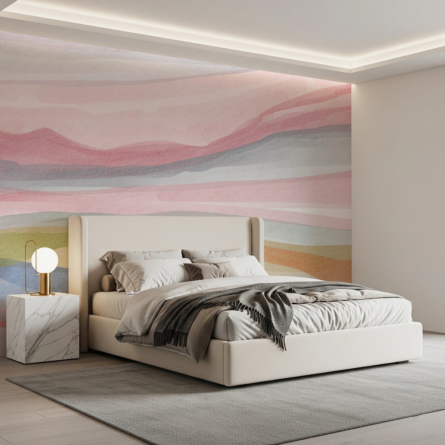 Serene Watercolor Wall Mural