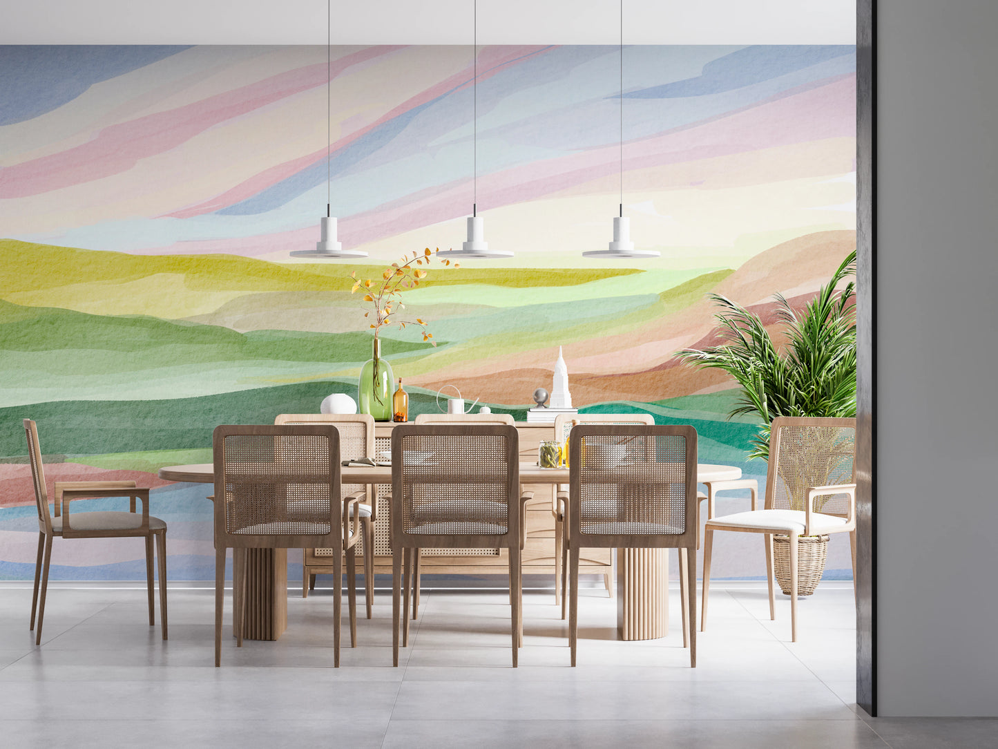 Hills and Hues Wall Mural