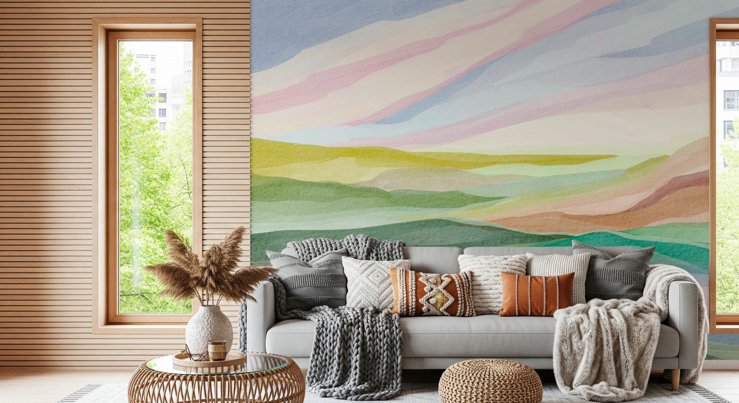Hills and Hues Wall Mural