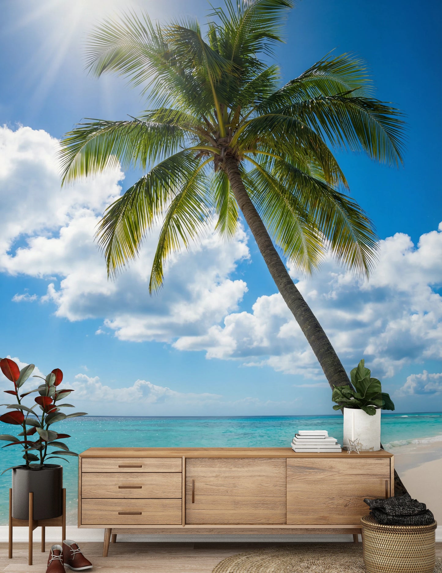 Sun-Kissed Palms Wall Mural