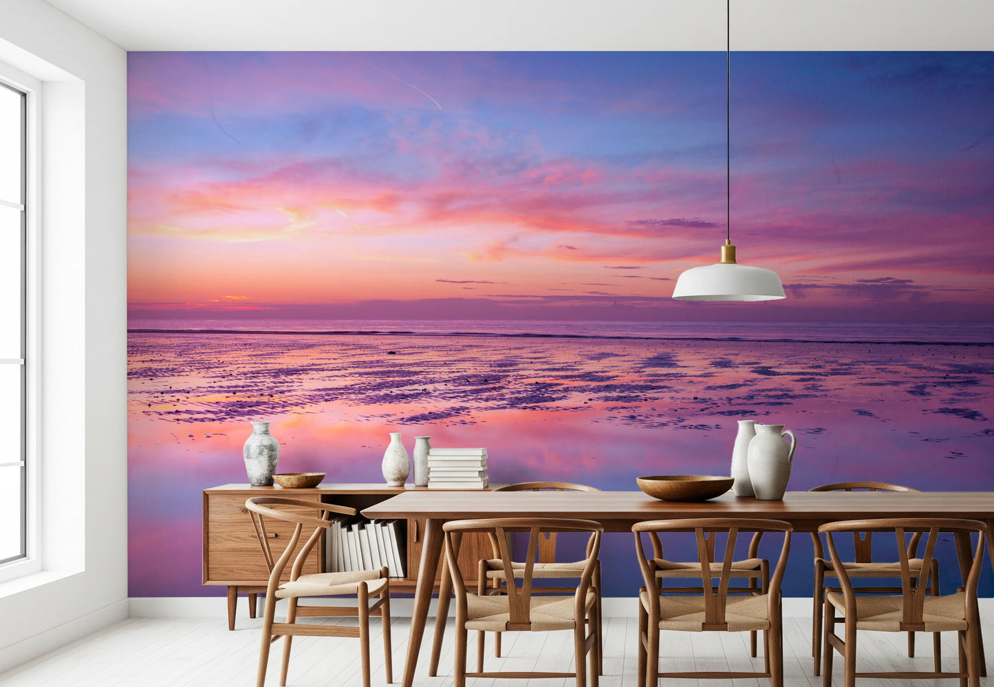 Sunrise at beach Wall Mural