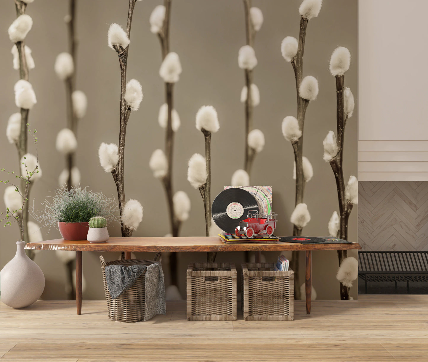 Pussy Willow Wall Mural