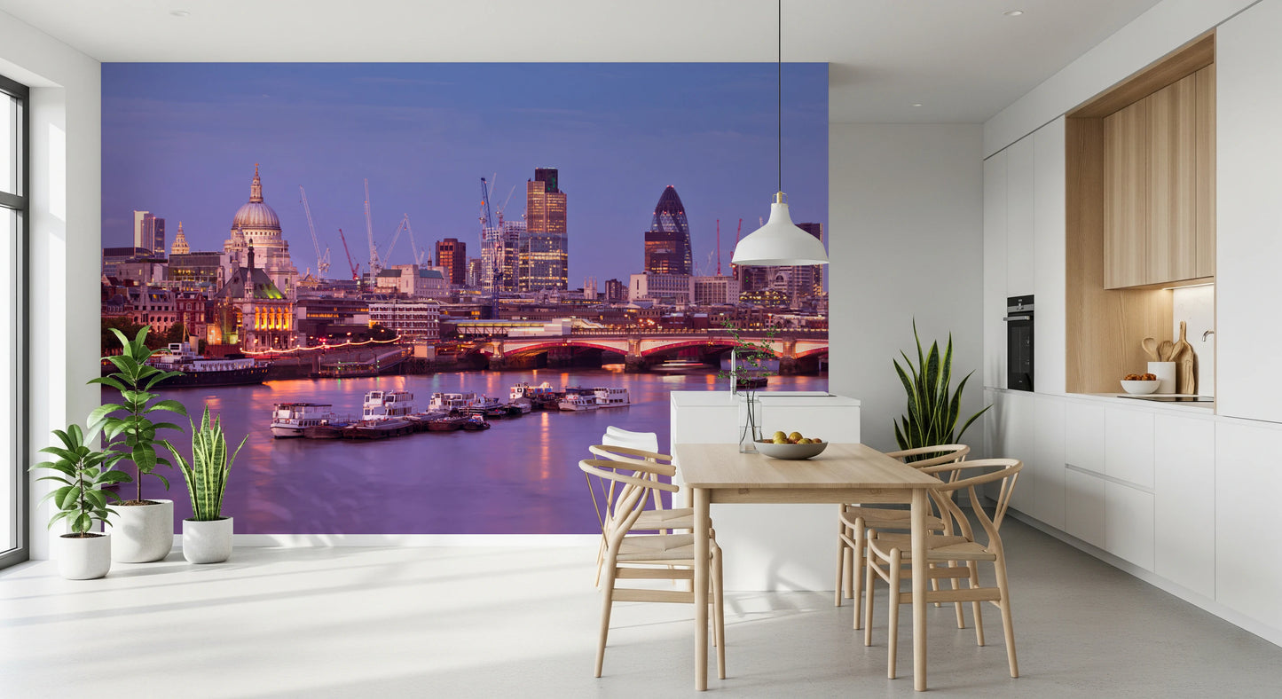 Dusk on the Thames Wall Mural