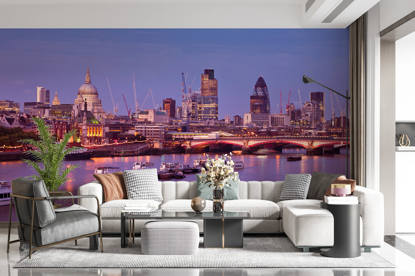 Dusk on the Thames Wall Mural