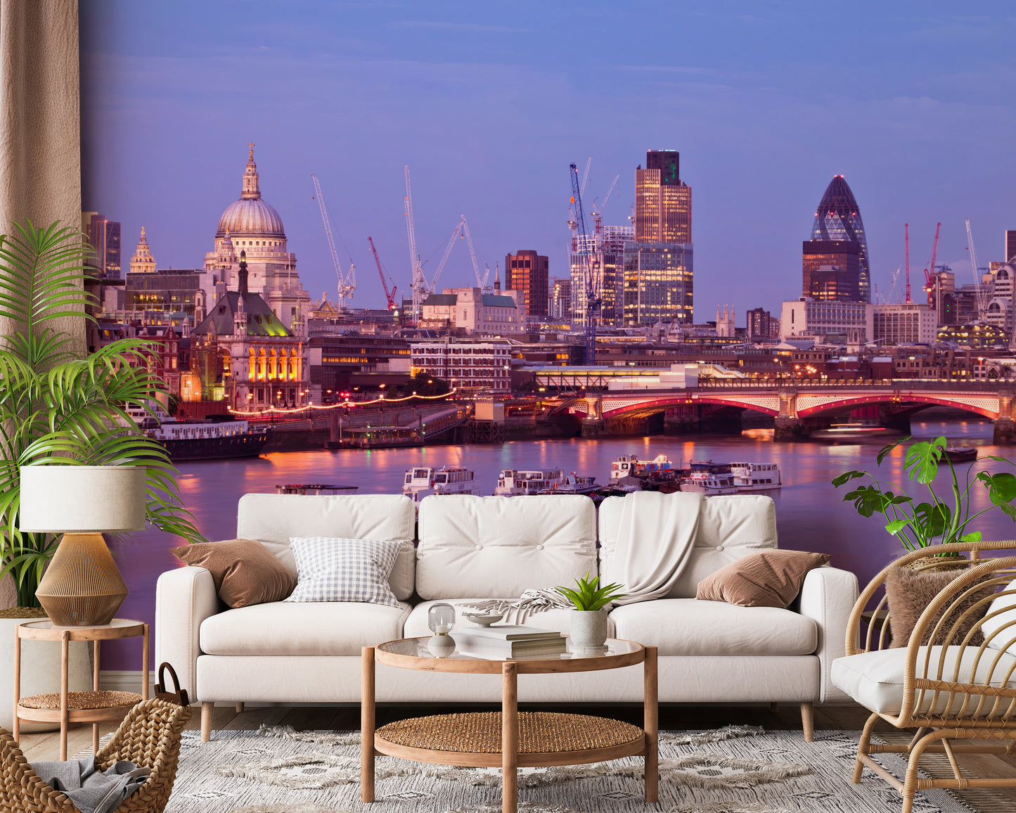 Dusk on the Thames Wall Mural