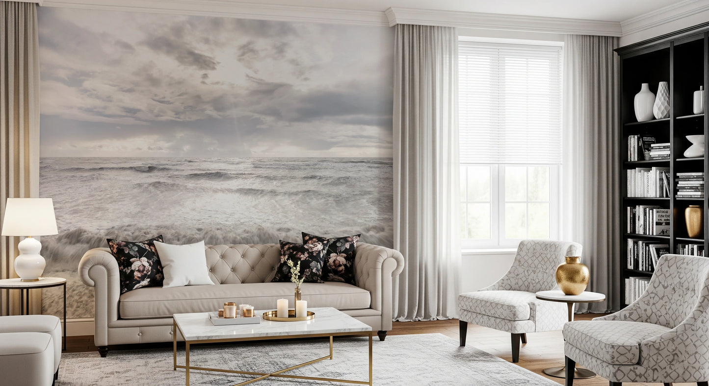Rough Stormy Sea Wall Mural