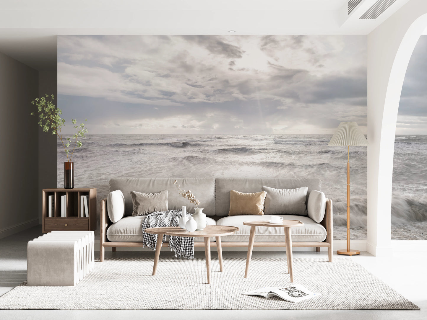 Rough Stormy Sea Wall Mural