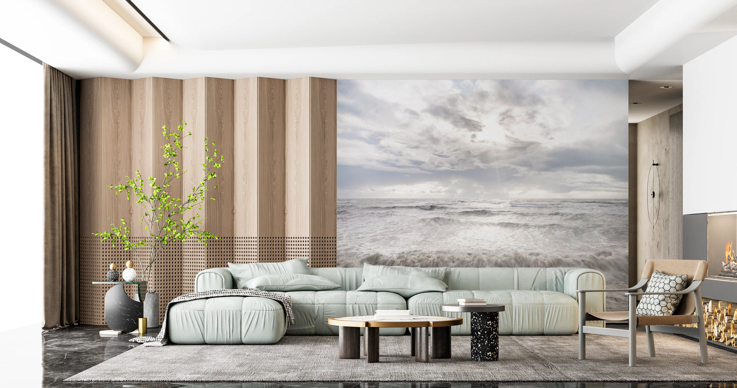 Rough Stormy Sea Wall Mural