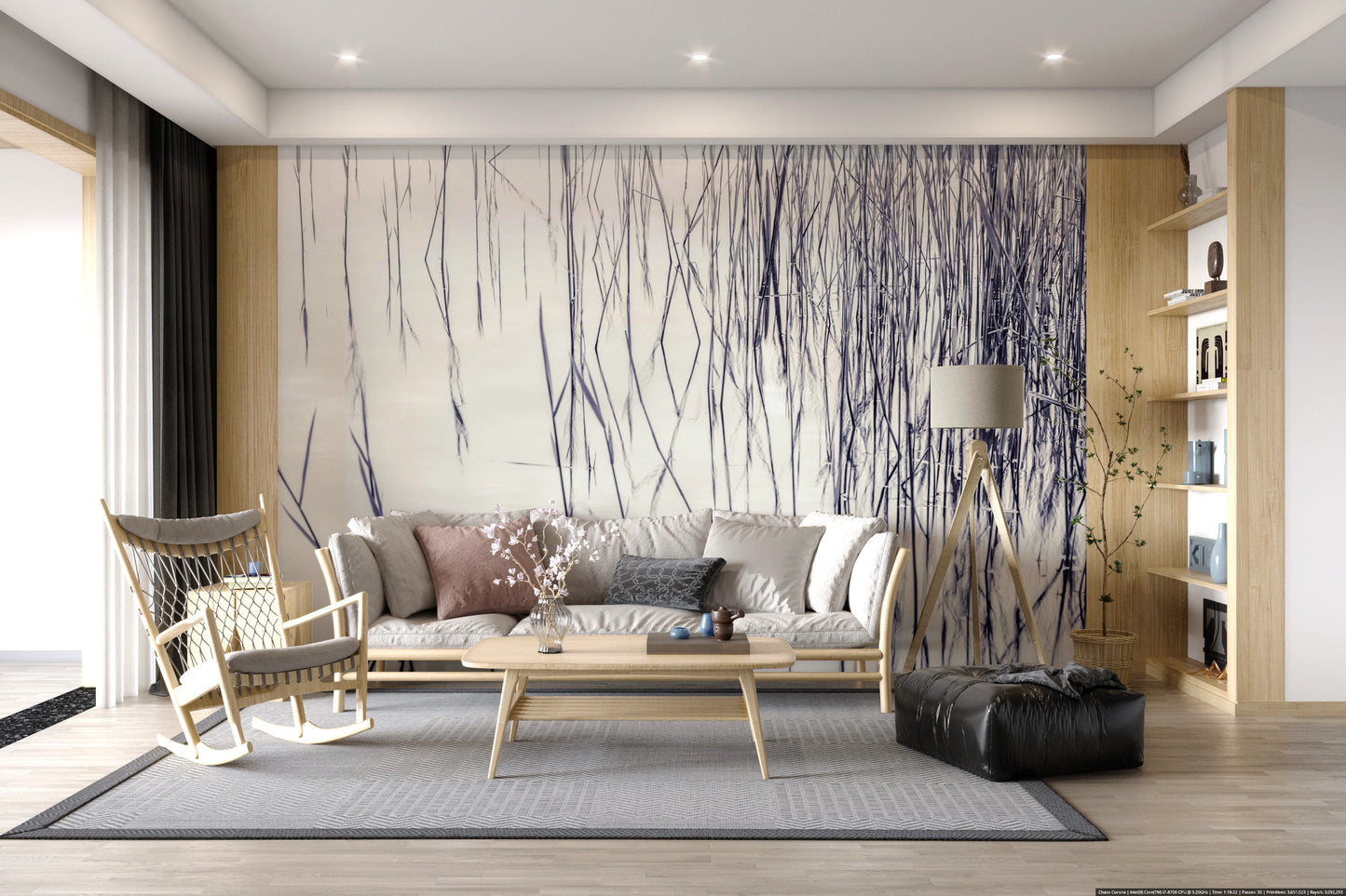 Grassy Reflections Wall Mural