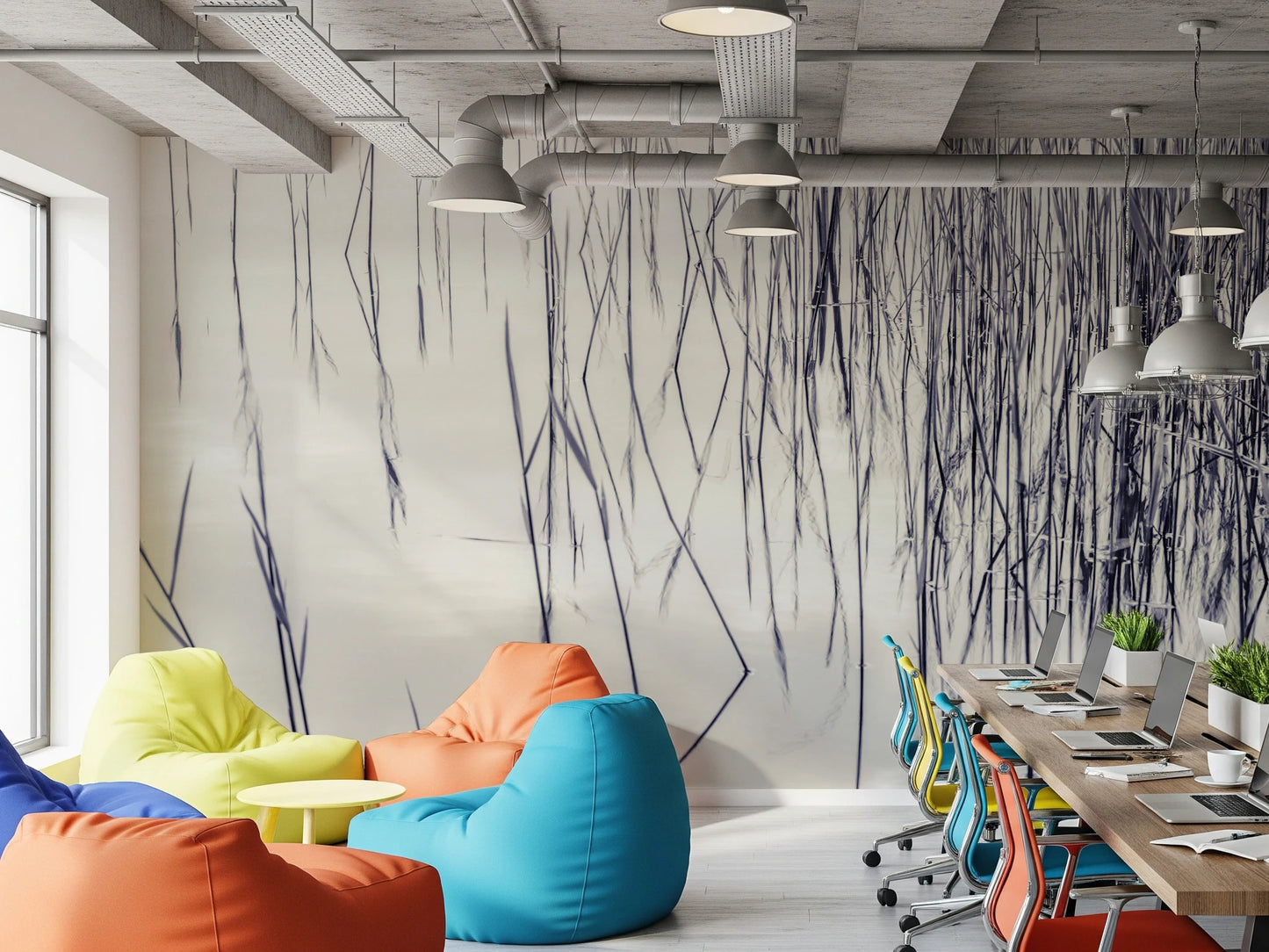 Grassy Reflections Wall Mural