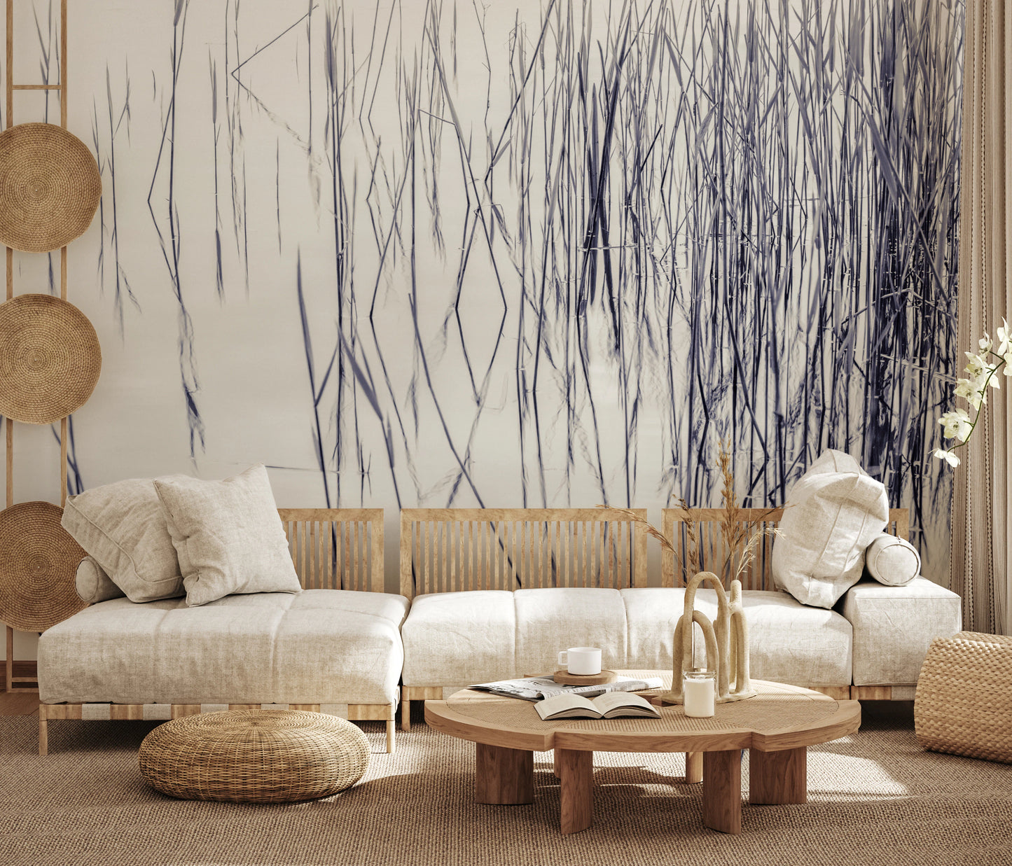 Grassy Reflections Wall Mural