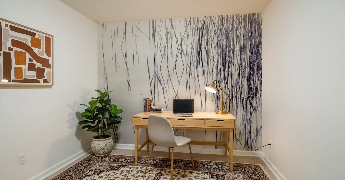 Grassy Reflections Wall Mural