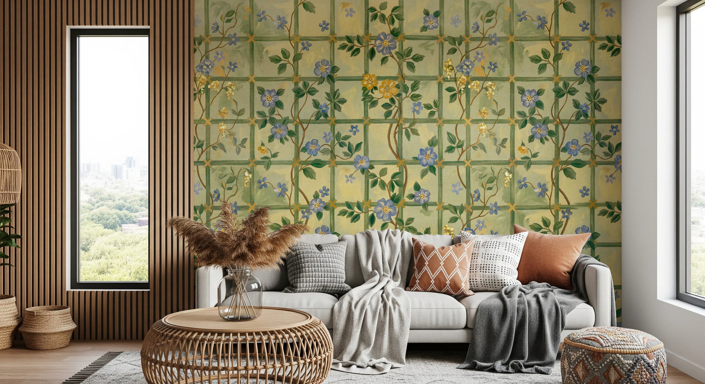 Vintage Garden English Roses Wall Mural