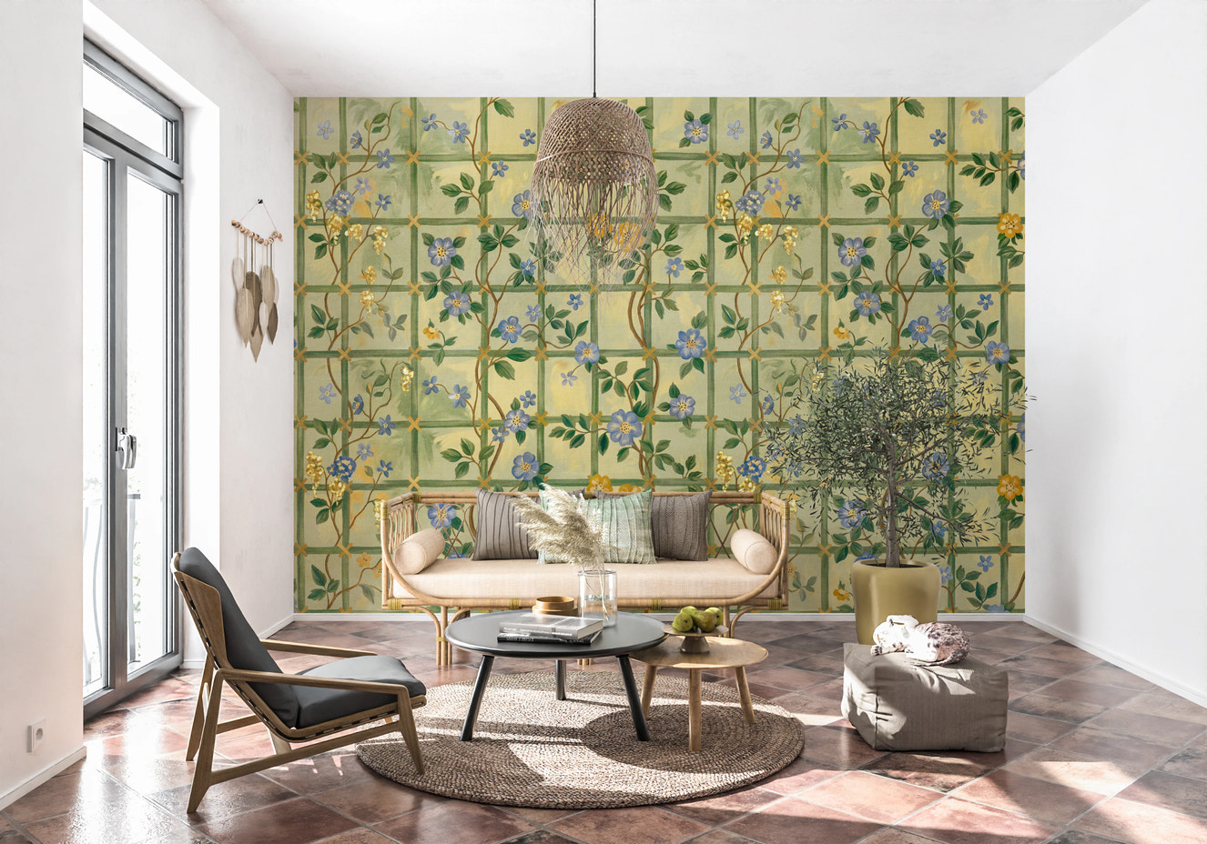 Vintage Garden English Roses Wall Mural