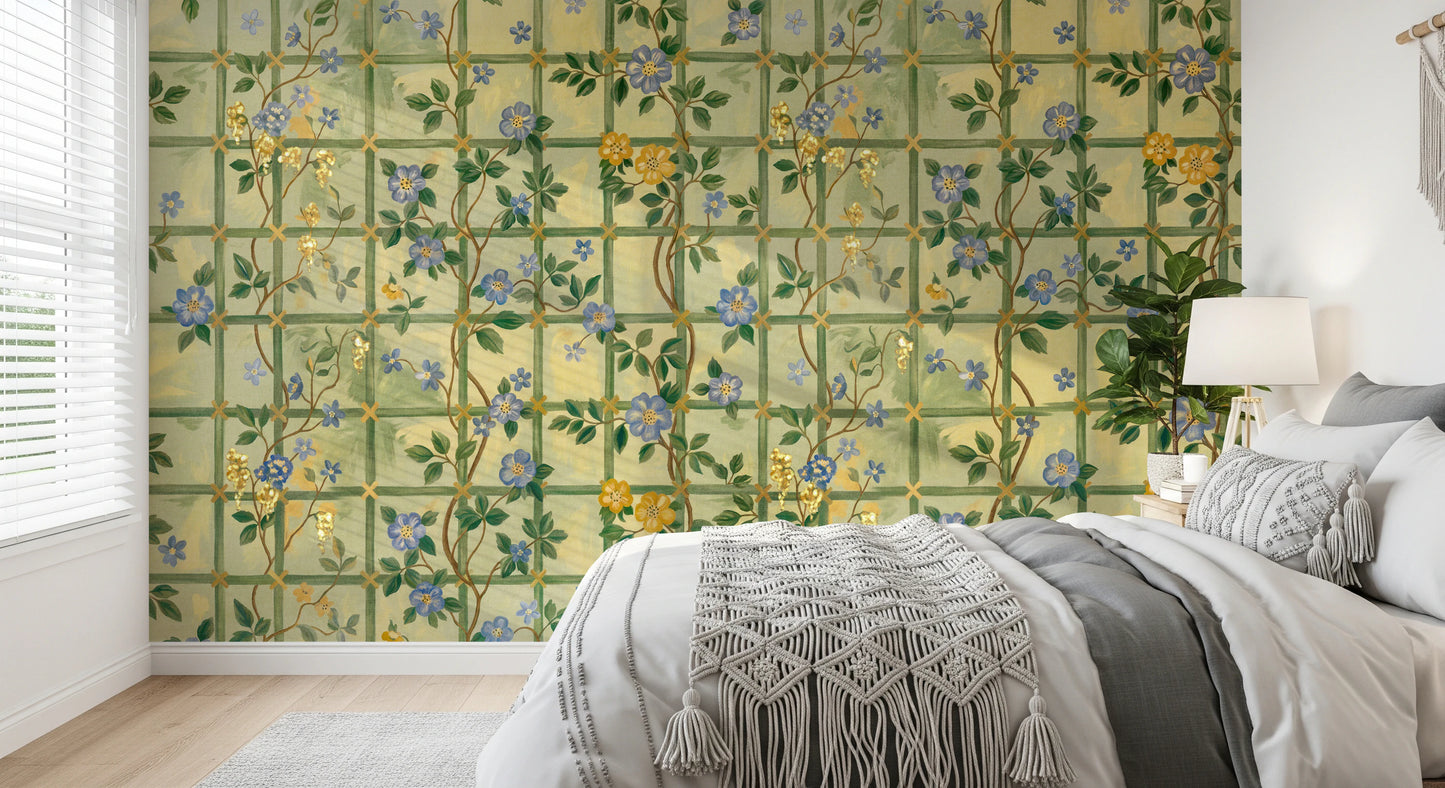 Vintage Garden English Roses Wall Mural