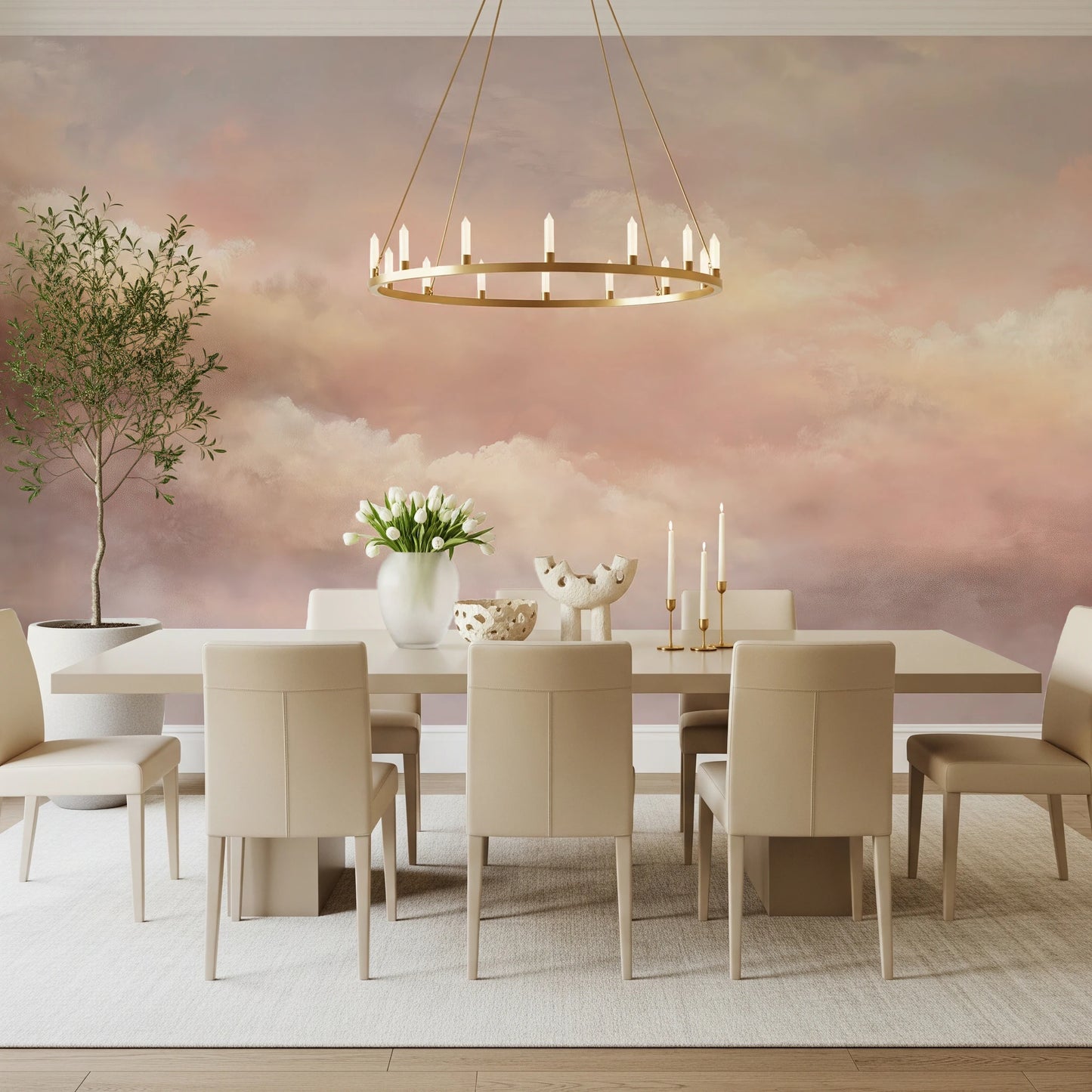 Dreamy Sky Warm Sunset Wall Mural