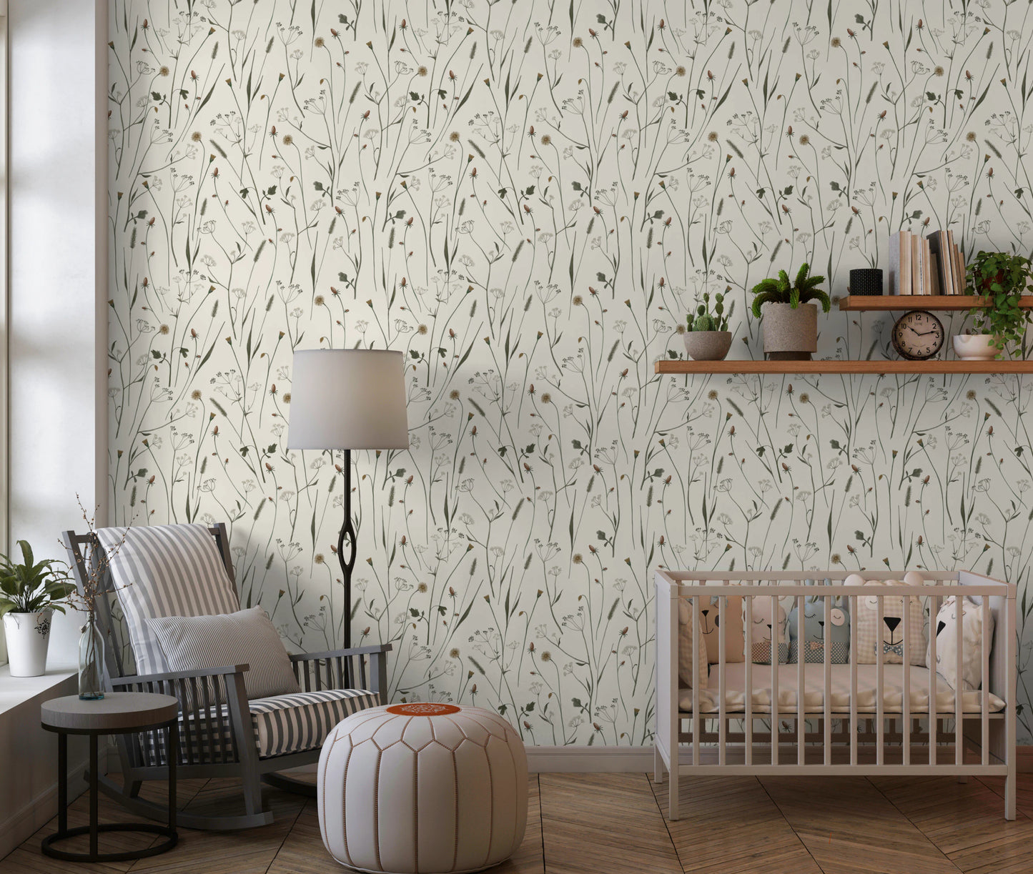 Homeland Floral Muted Wallpaper⁠