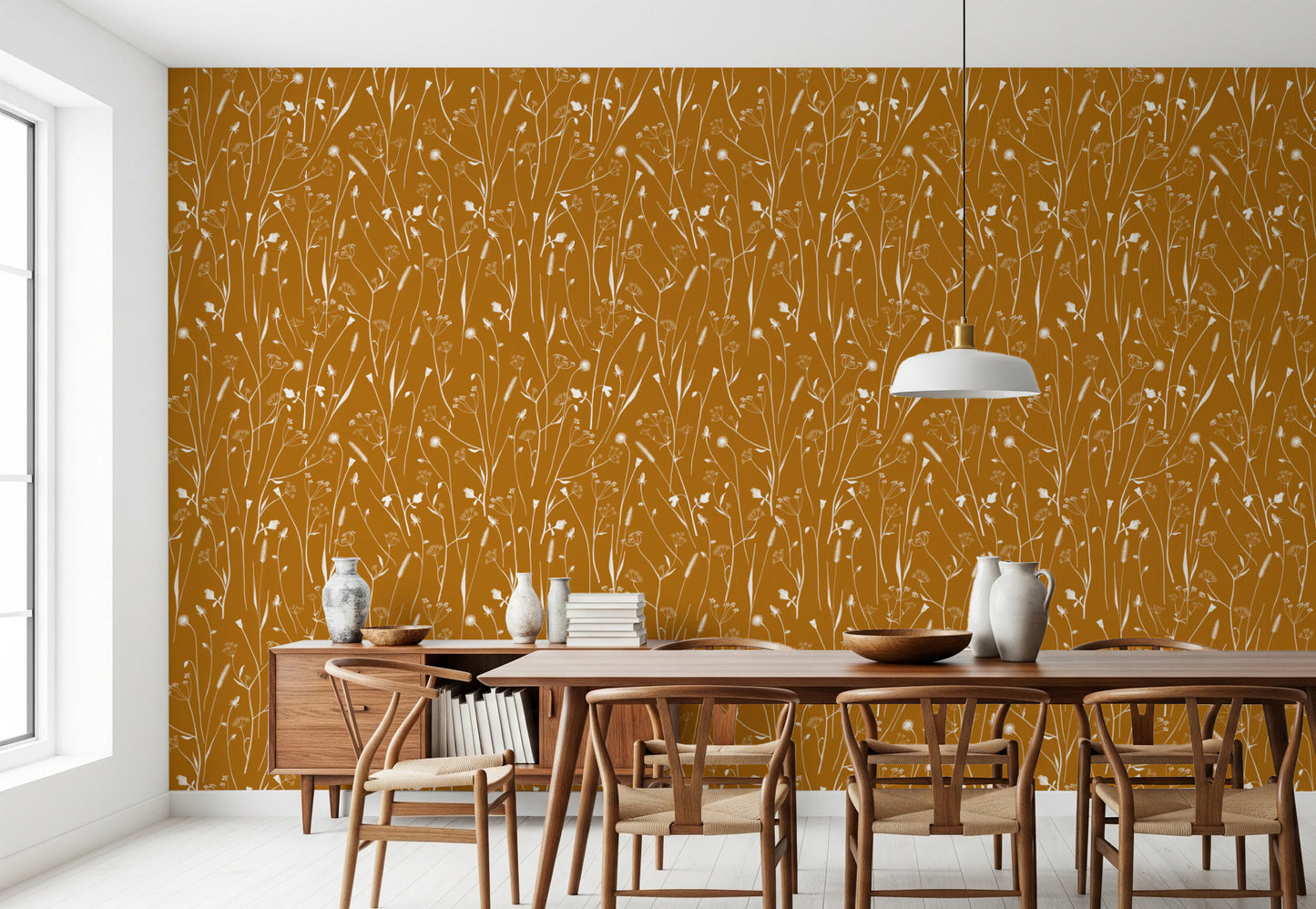 Homeland Floral Golden Wallpaper⁠