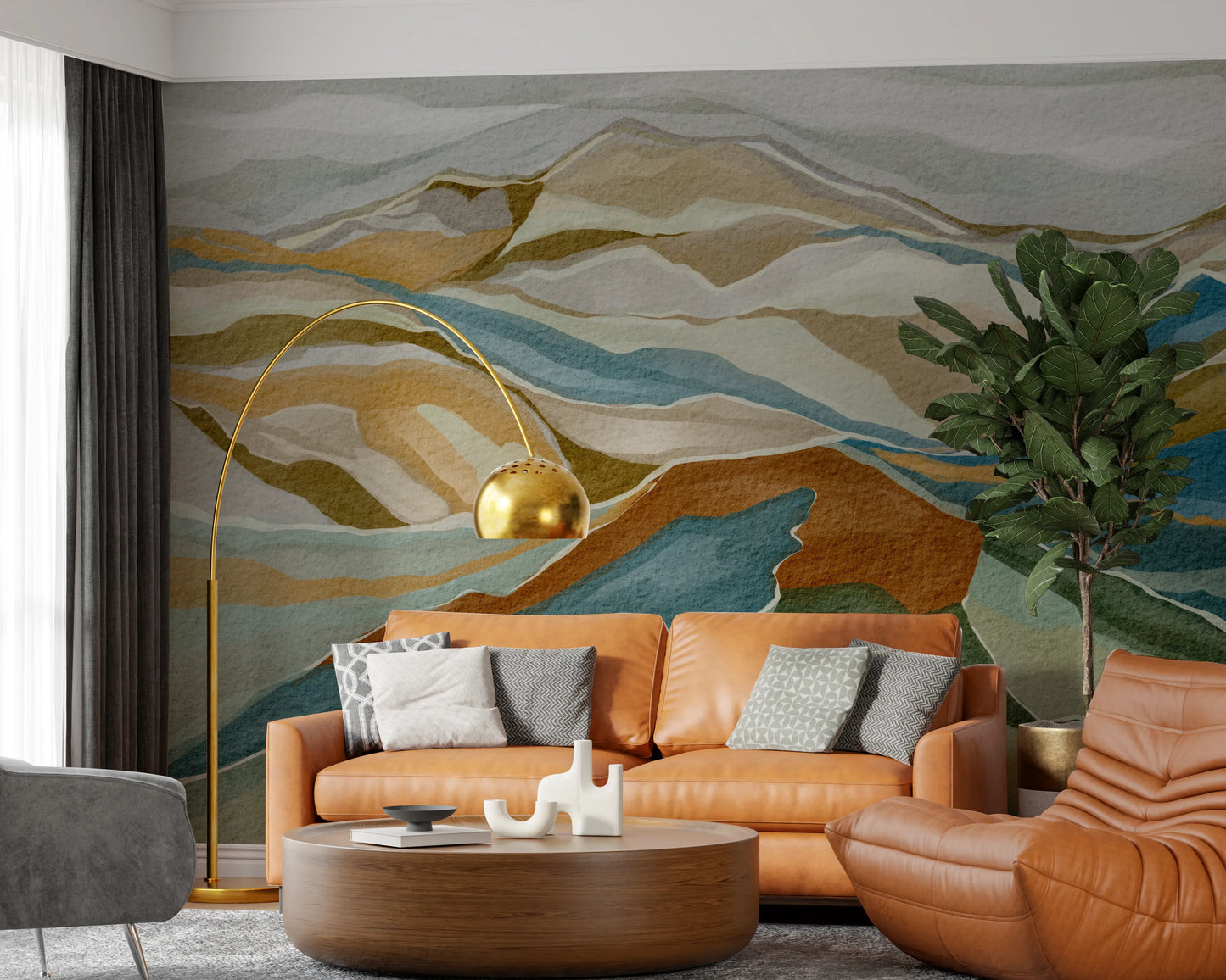 Mountain peaks Wall Mural