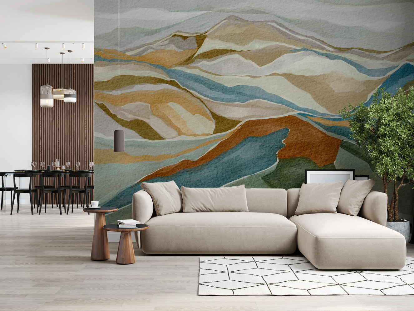Mountain peaks Wall Mural