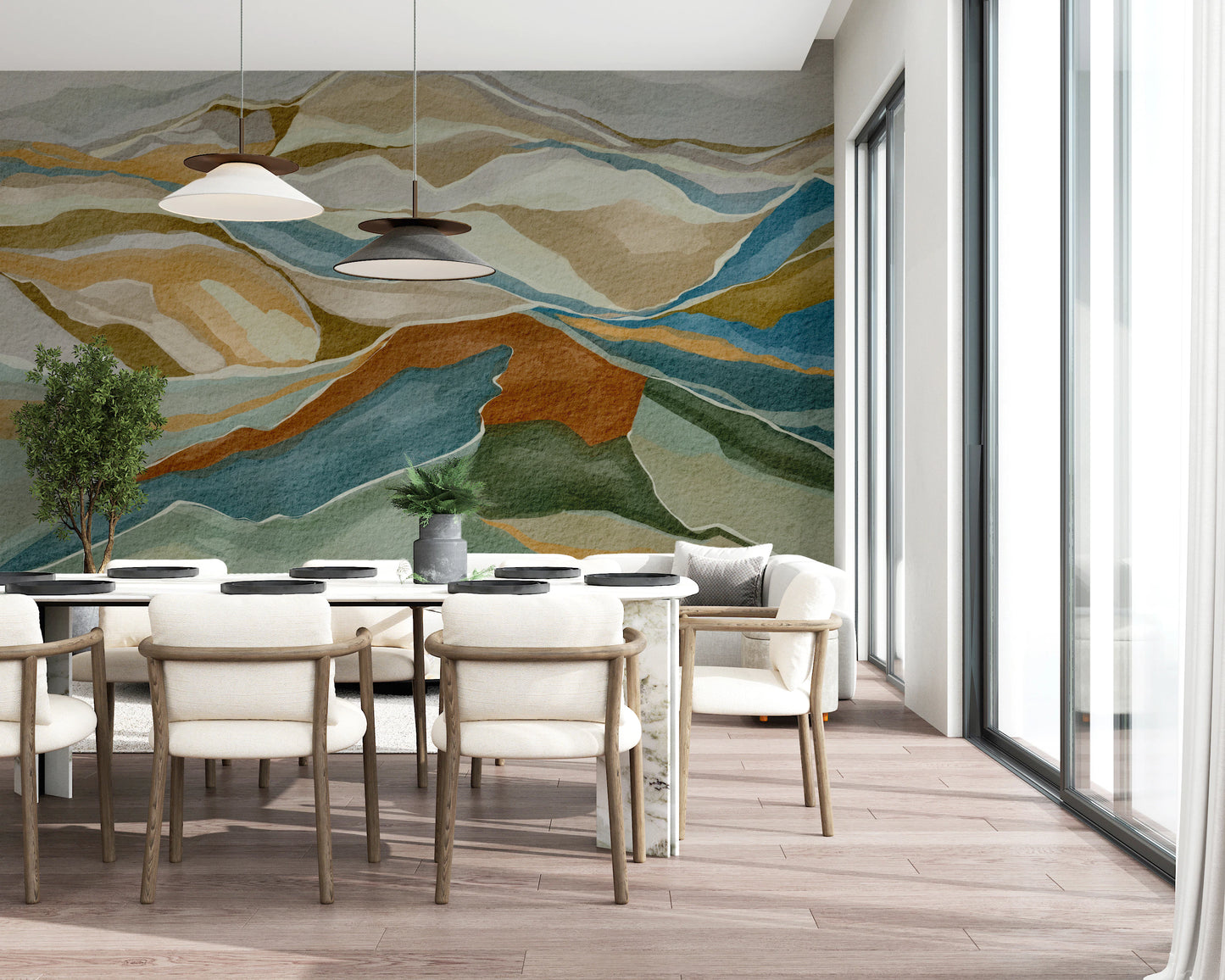 Mountain peaks Wall Mural