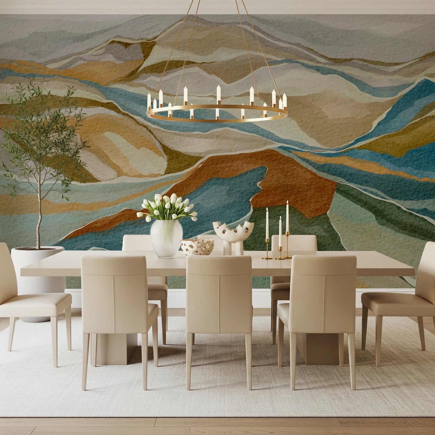 Mountain peaks Wall Mural