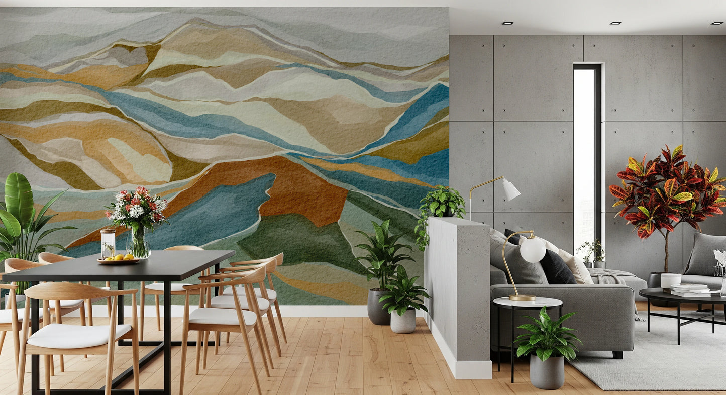 Mountain peaks Wall Mural