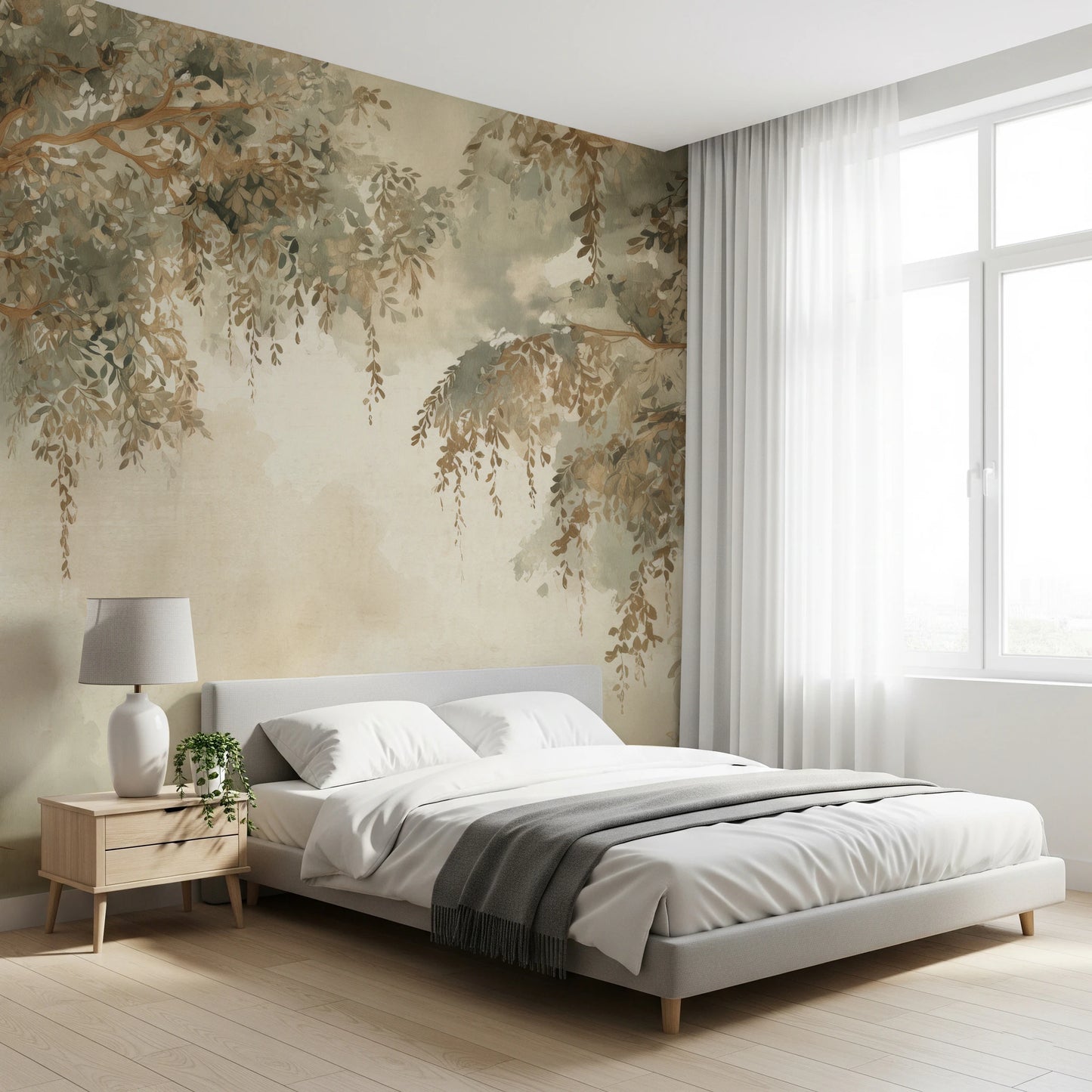 Willow Dreams – Forest Green Wall Mural