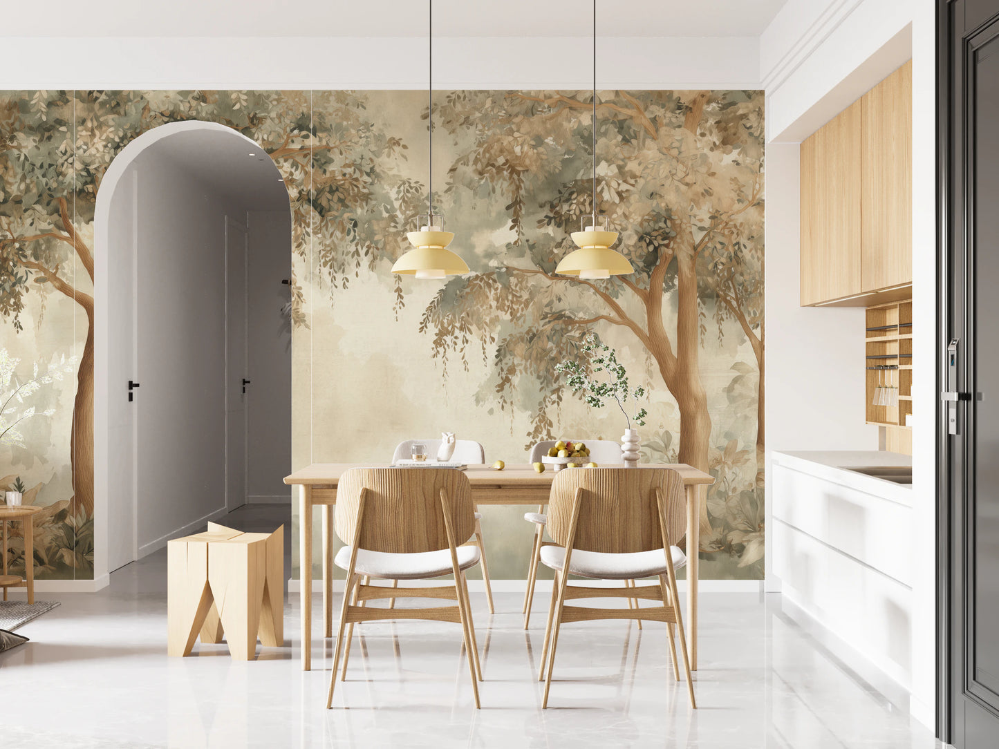 Willow Dreams – Forest Green Wall Mural