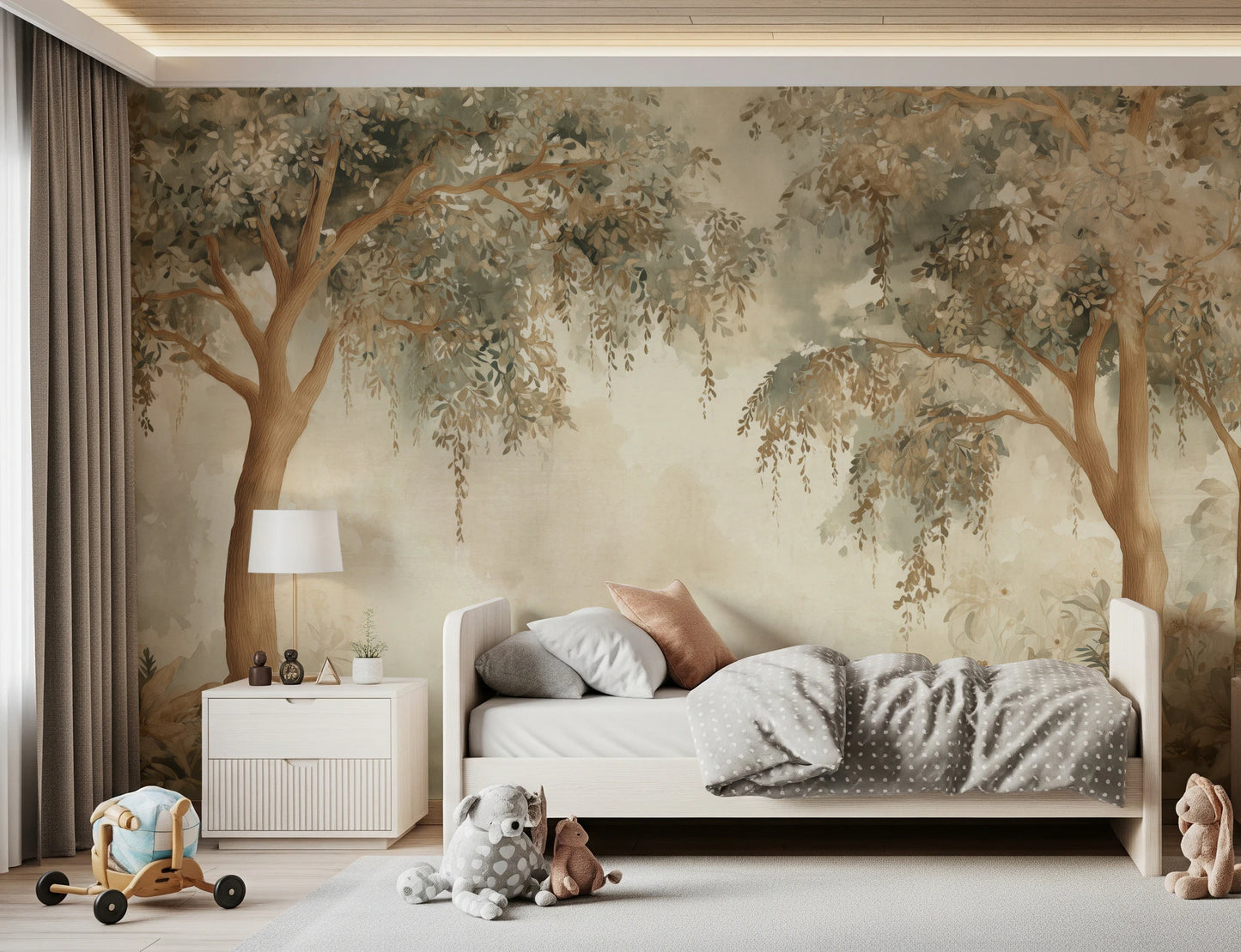 Willow Dreams – Forest Green Wall Mural